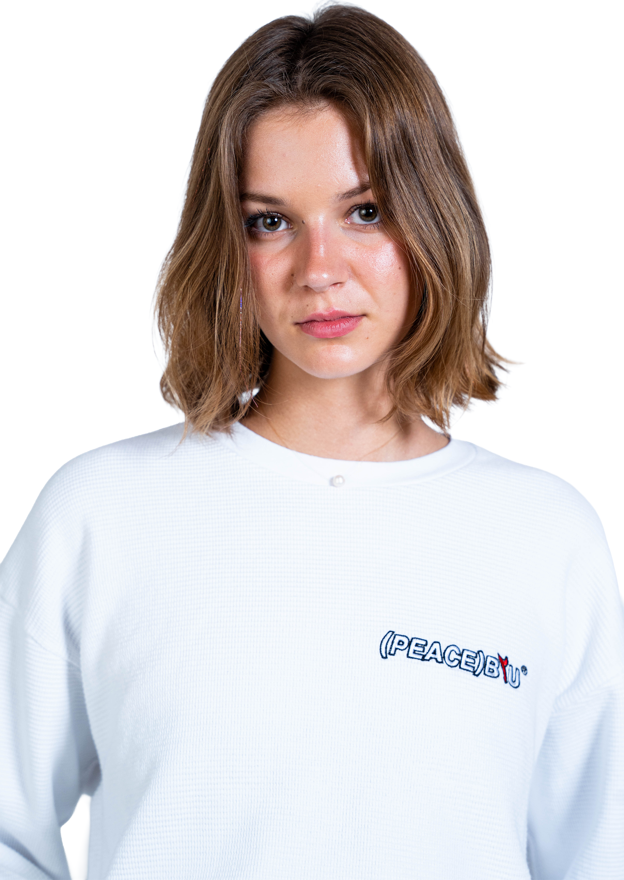 (PEACE)B2U® Long-Sleeve - White